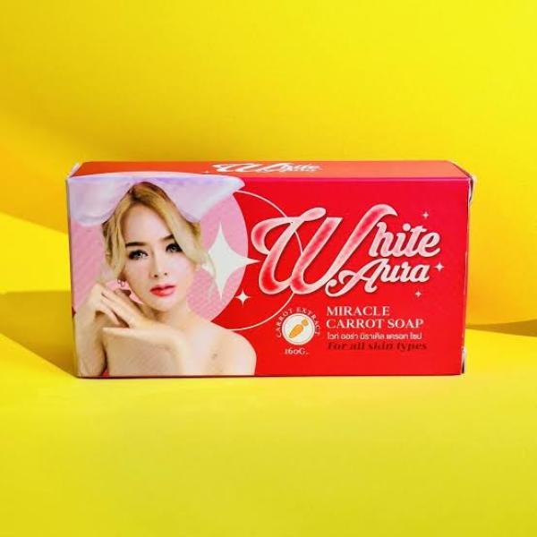 Original WHITE AURA Miracle Carrot Soap -160g White Aura Soap